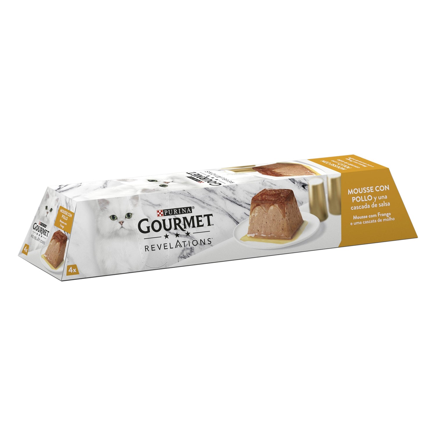 Comida Húmida para Gato Adulto Revelations Mousse Frango Terrina Purina Gourmet Revelations