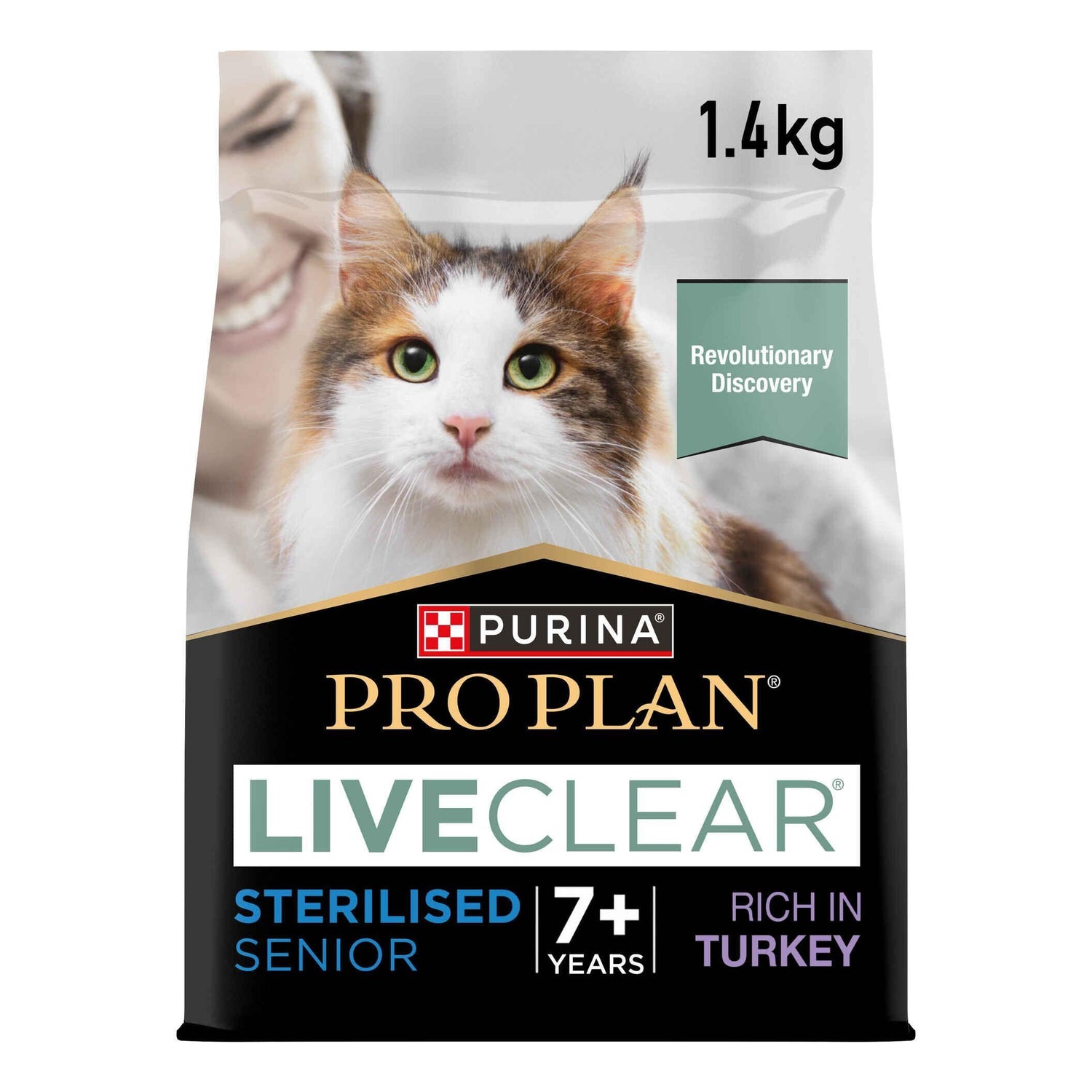 Ração para Gato Sénior Esterilizado Ageing +7 Live Clear Peru Purina Pro Plan