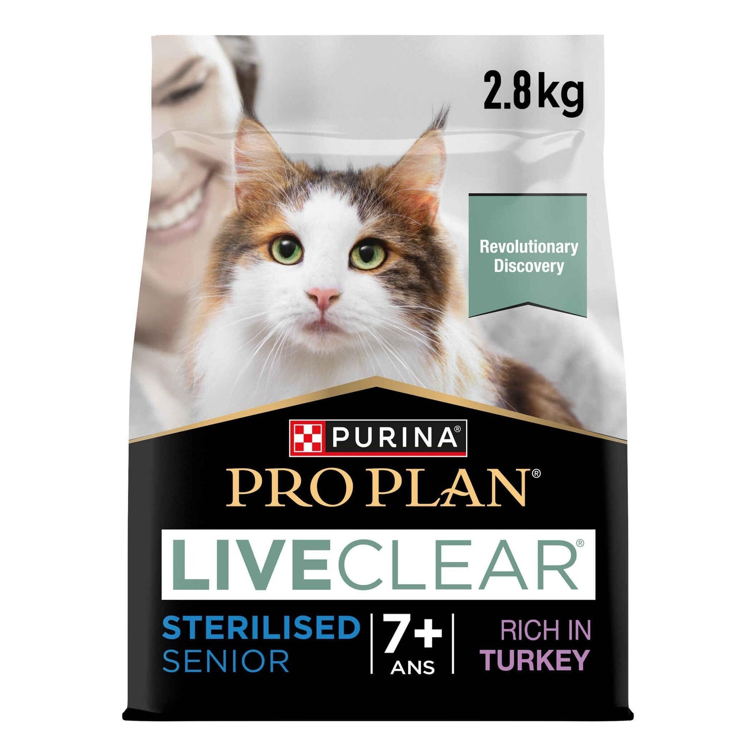 Ração para Gato Sénior Esterilizado Live Clear Peru Purina Pro Plan