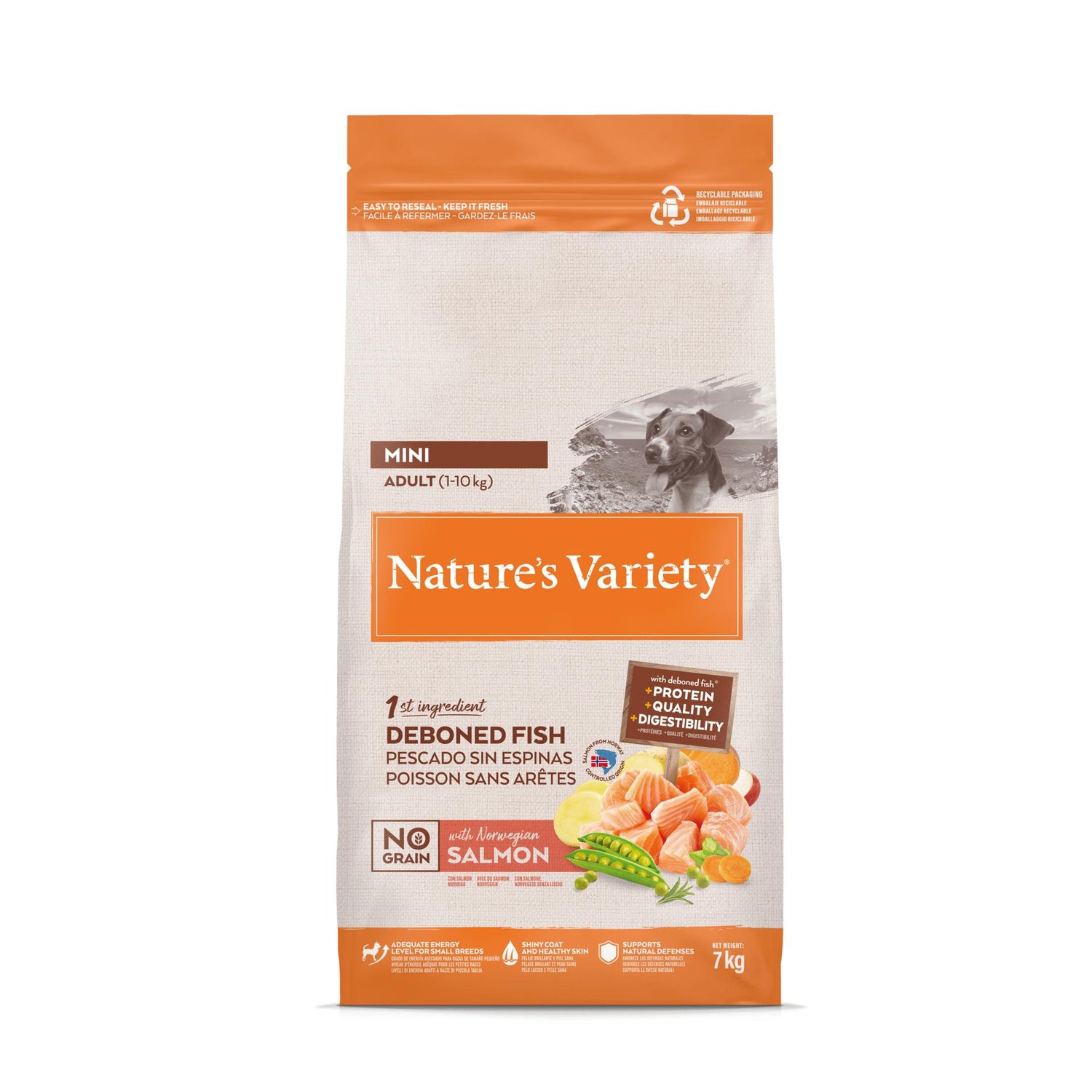 Ração para Cão Adulto Mini Original Sem Cereais Salmão Nature'S Variety