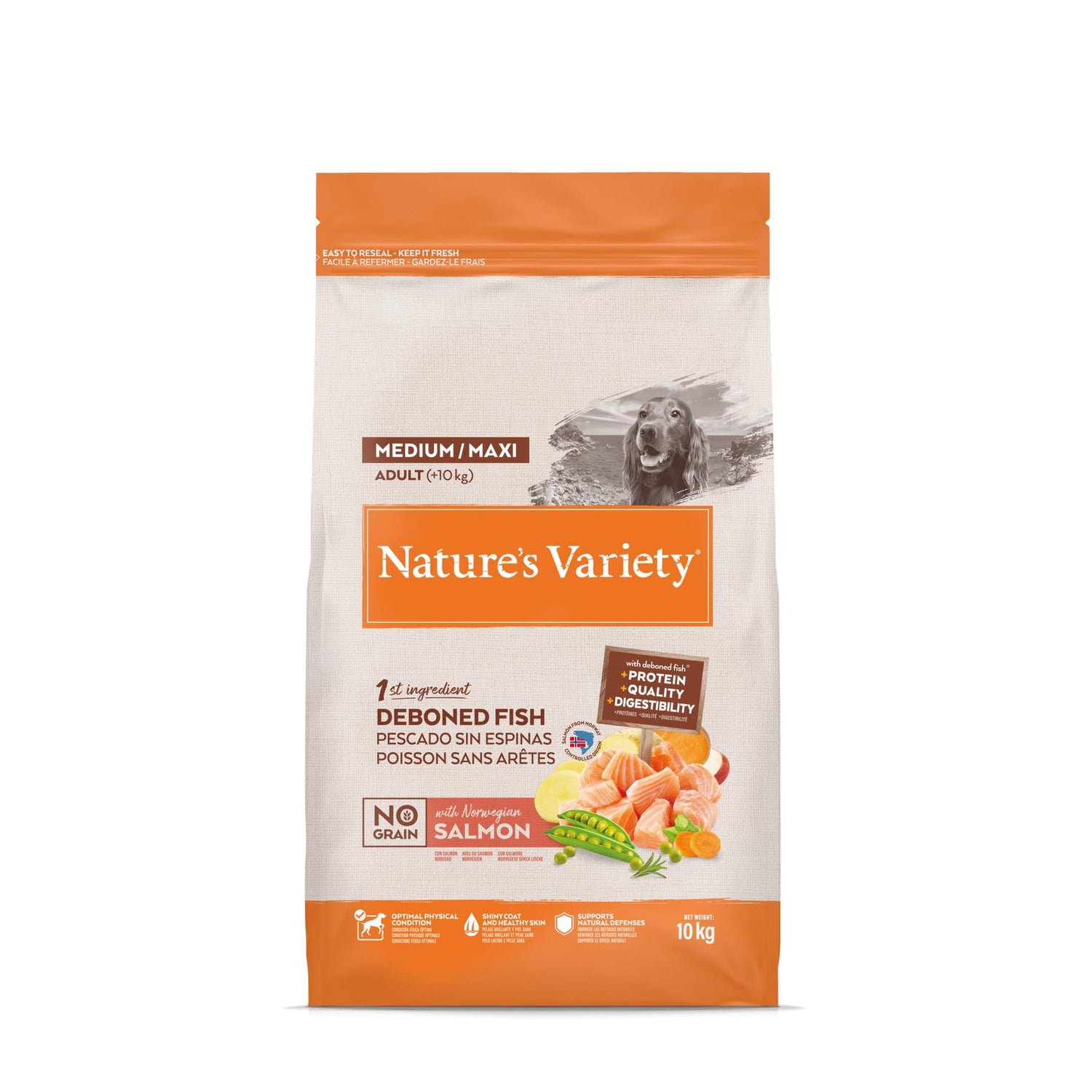 Ração para Cão Adulto Médio Original Sem Cereais Salmão Nature'S Variety