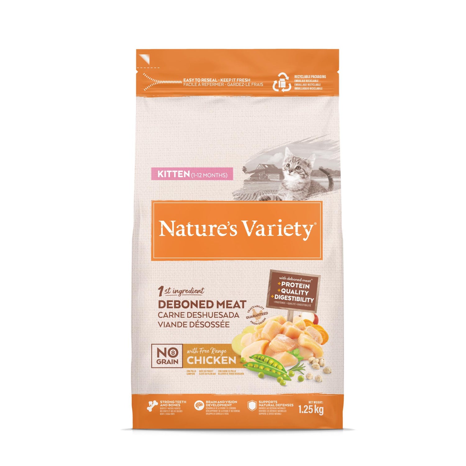 Ração para Gato Júnior Selected Sem Cereais Frango Nature's Variety