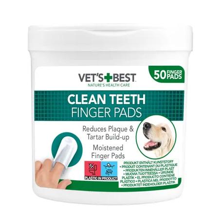 Toalhitas para Cão Vets Best Limpeza Dentes Simple Solution