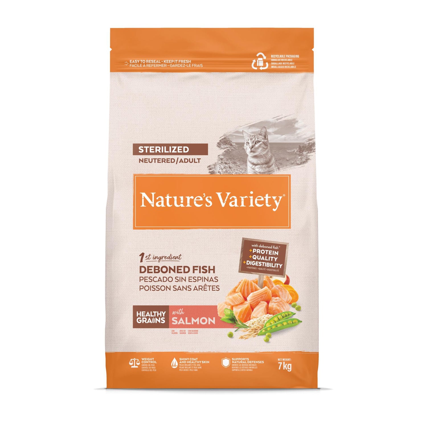 Ração para Gato Adulto Esterilizado Original Salmão Nature'S Variety