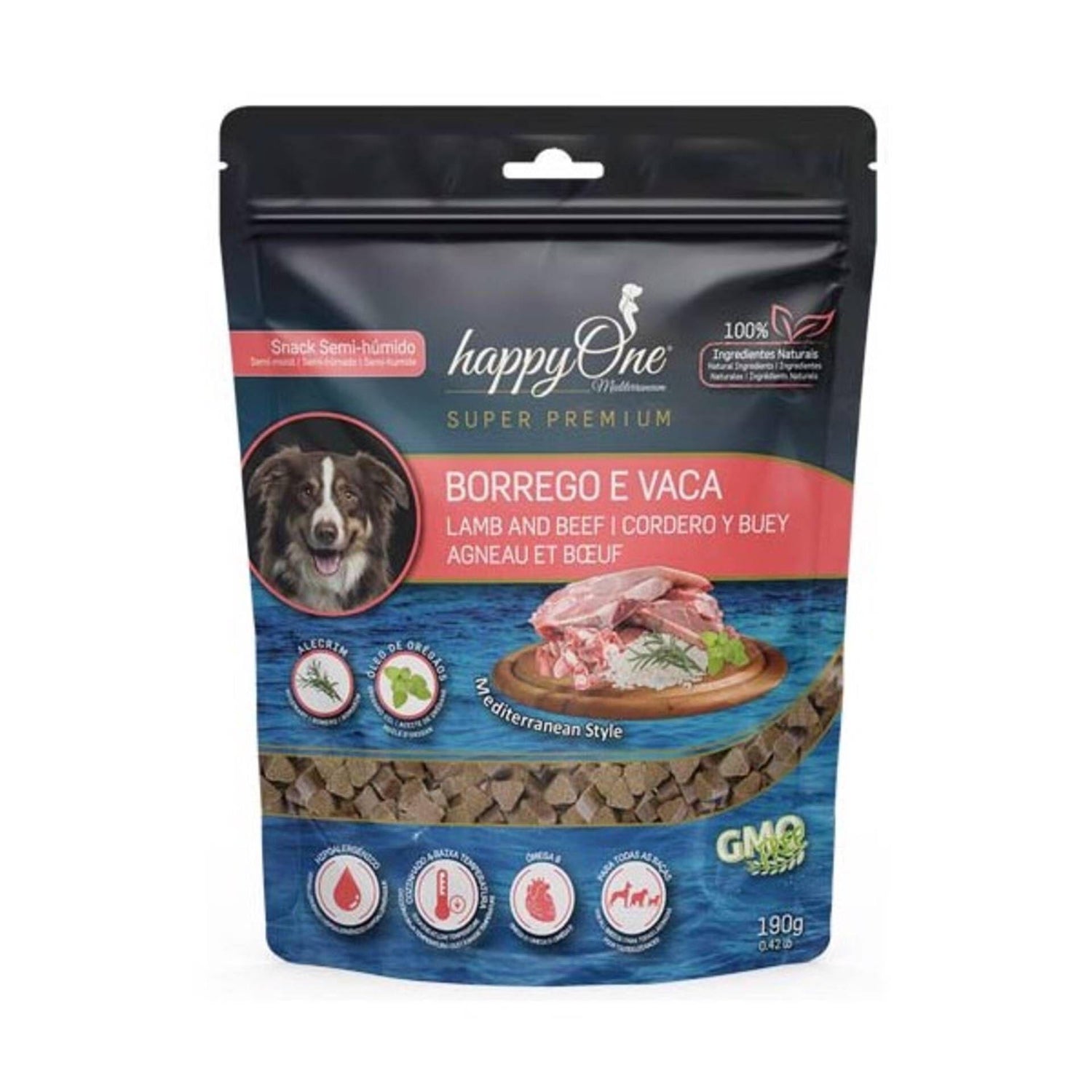 Snack para Cão Adulto Vaca e Borrego Grain Free Happyone Mediterraneum