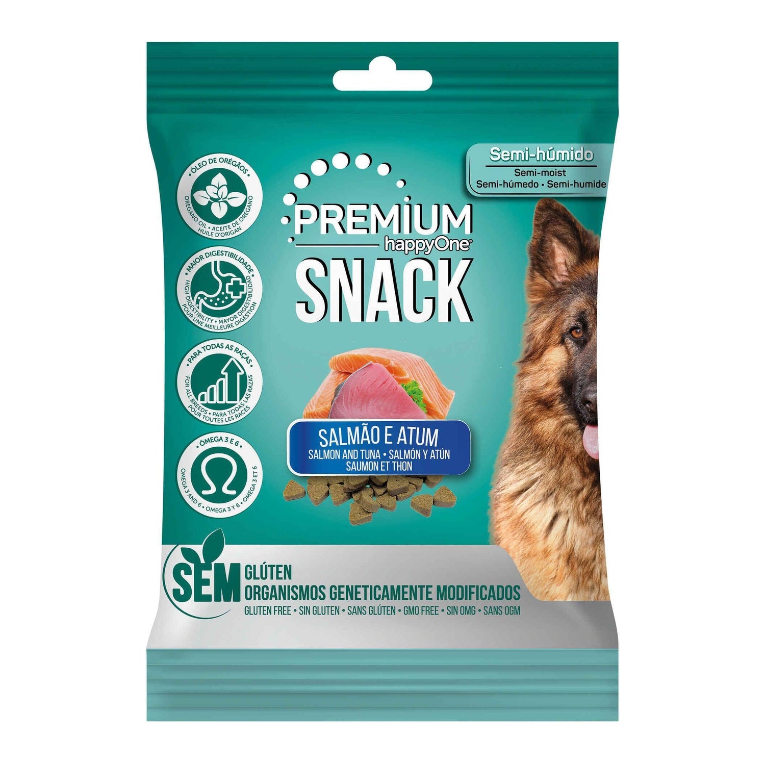 Snack para Cão Adulto Salmão e Atum Happyone Premium
