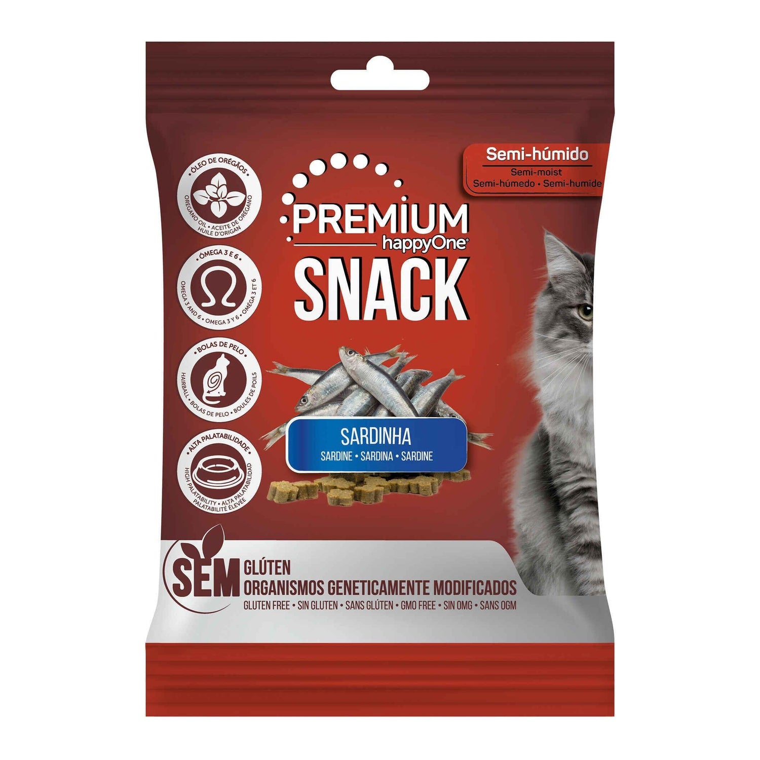 Snack para Gato Sardinha Happyone Premium