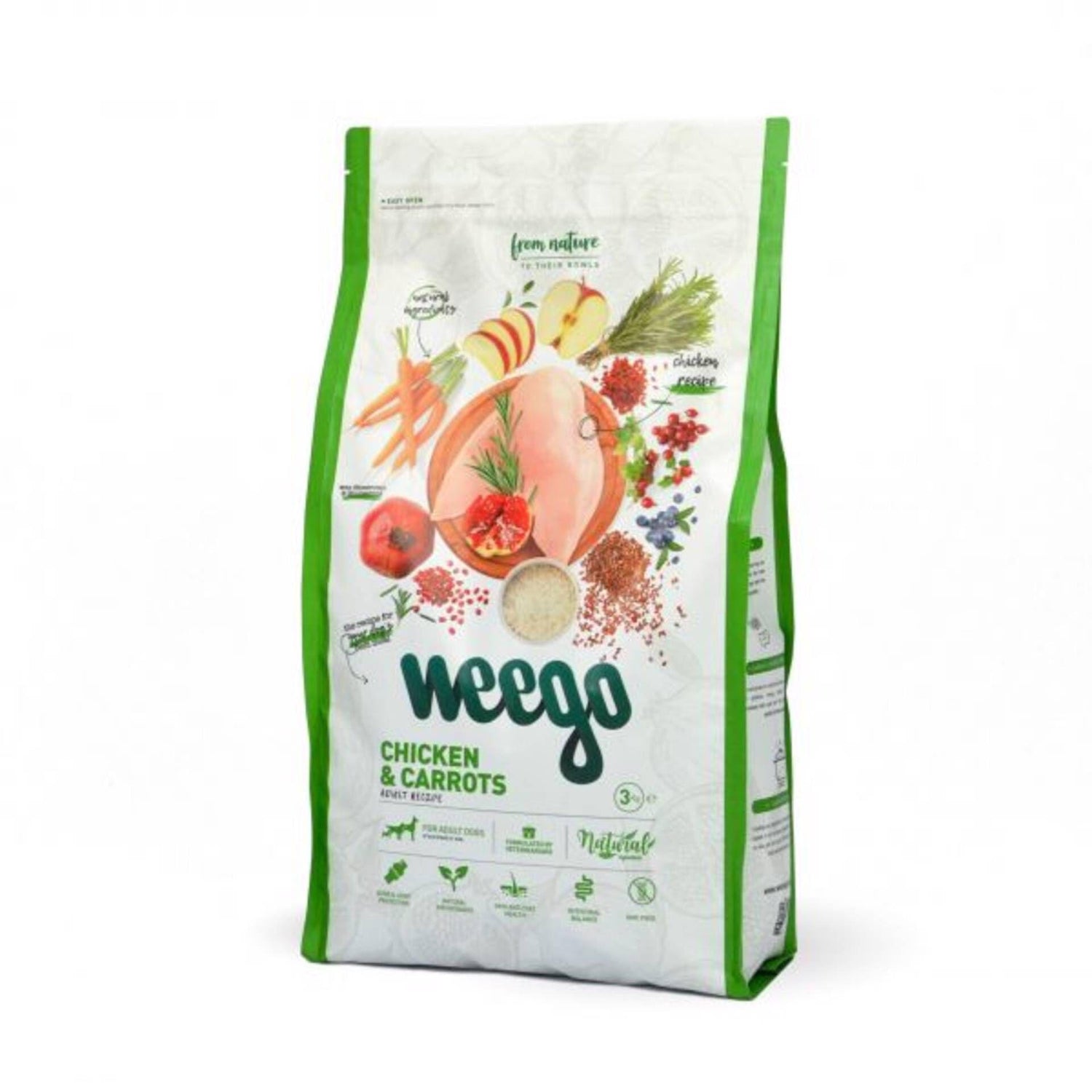 Ração para Cão Adulto Frango e Cenoura Weego 3 kg