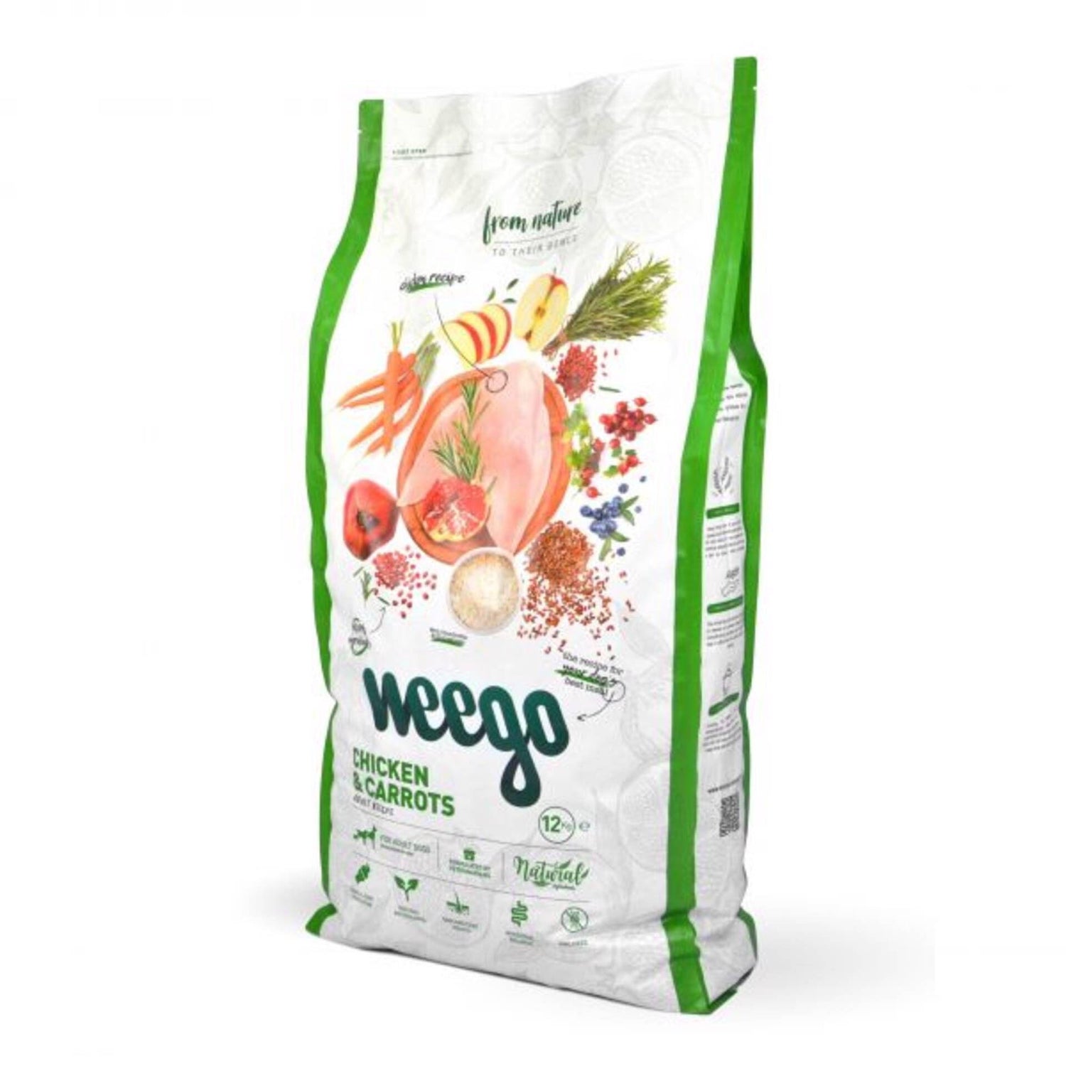 Ração para Cão Adulto Frango e Cenoura Weego 12 kg
