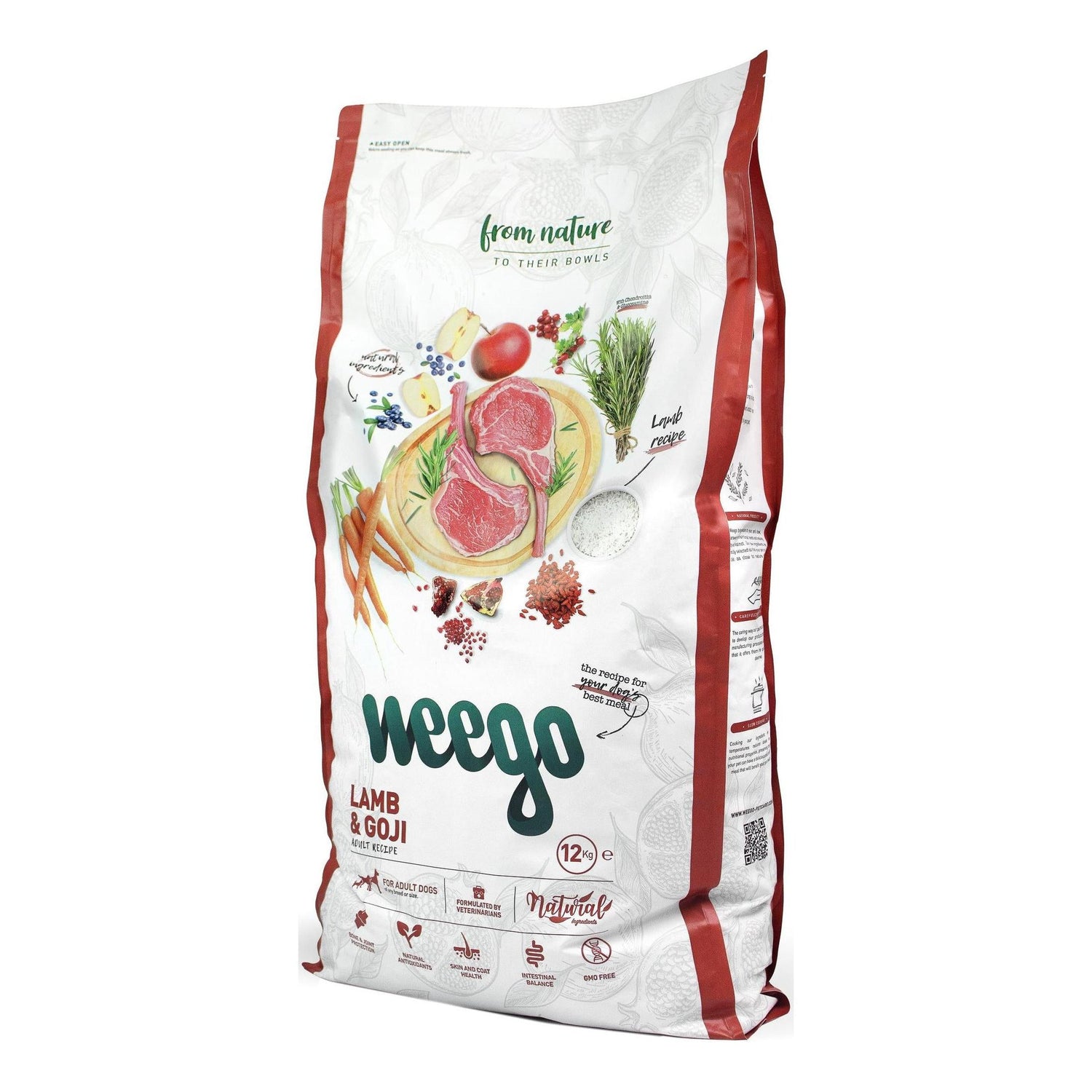 Ração para Cão Adulto Borrego e Goji Weego 12 kg
