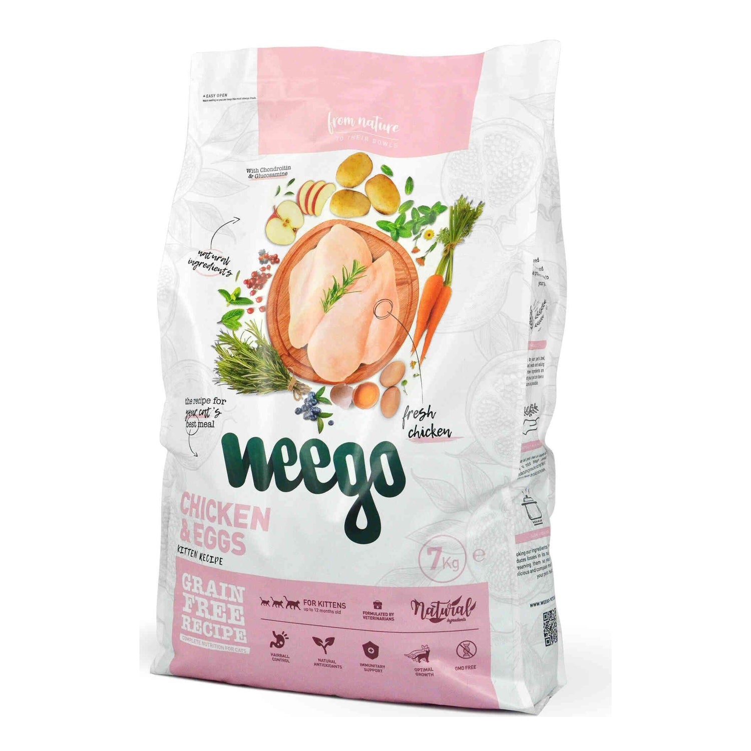 Ração para Gato Júnior Frango e Ovos Weego