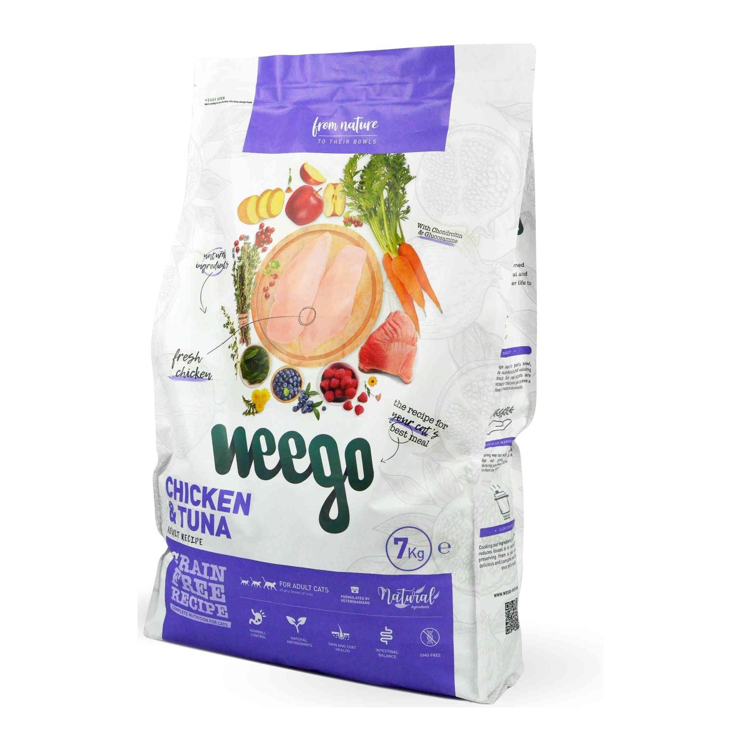 Ração para Gato Adulto Frango e Atum Weego