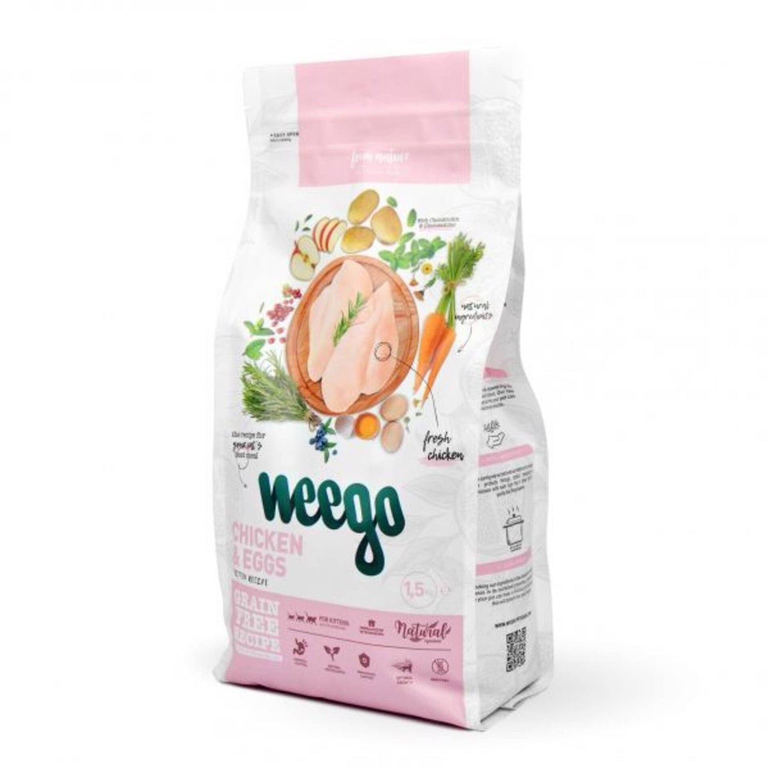 Ração para Gato Júnior Frango e Ovos Weego
