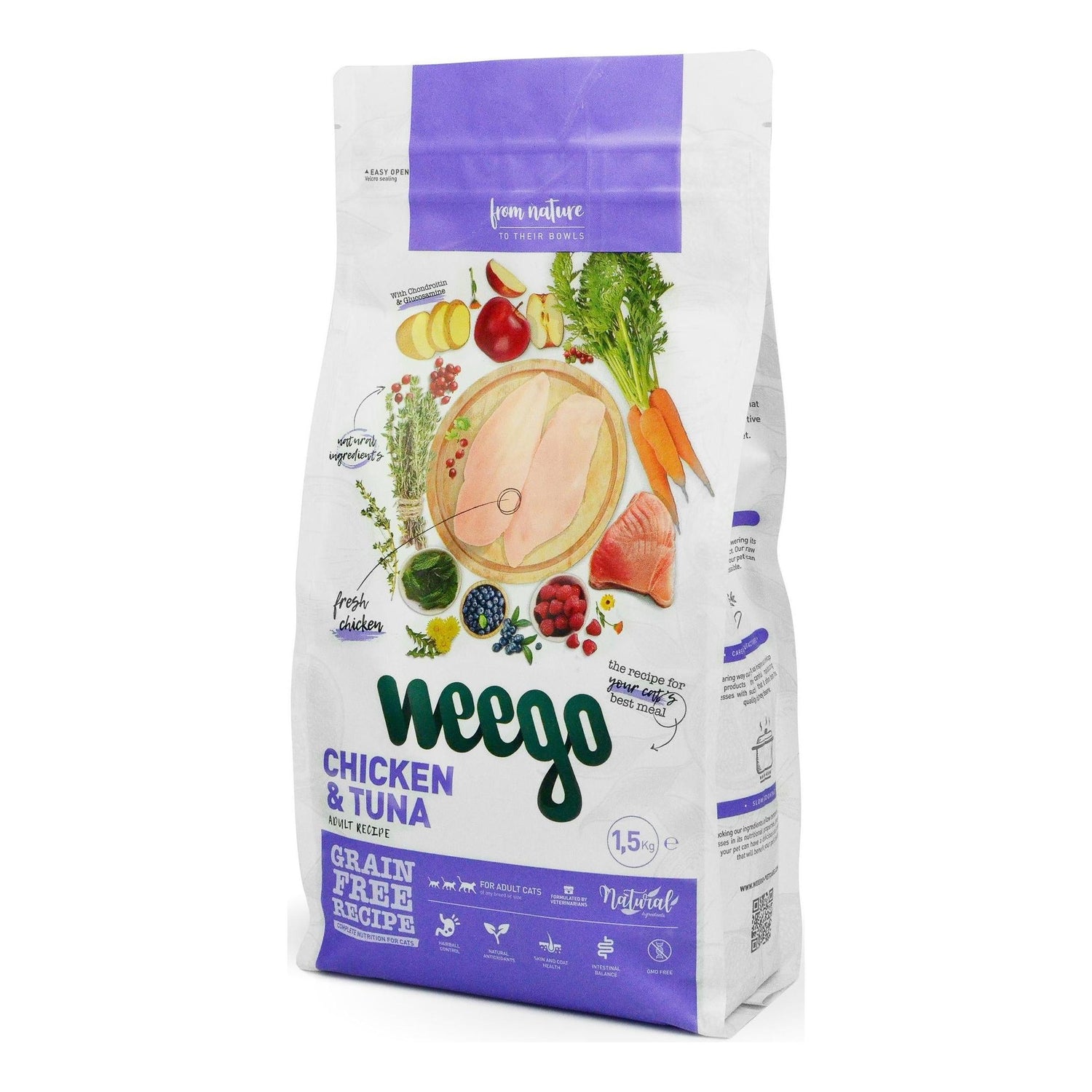 Ração para Gato Adulto Frango e Atum Weego