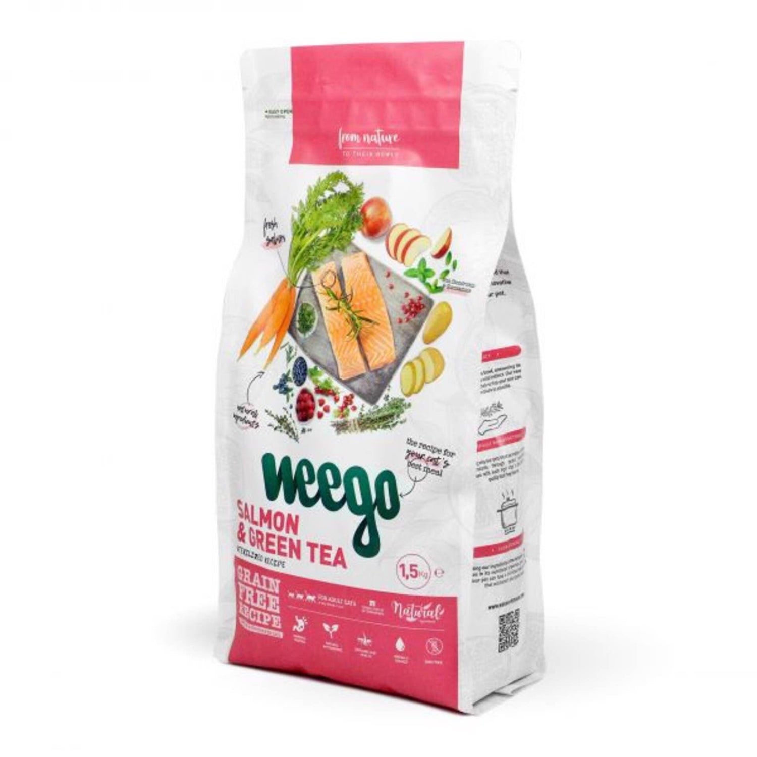 Ração para Gato Adulto Esterilizado Salmão e Chá Verde Weego