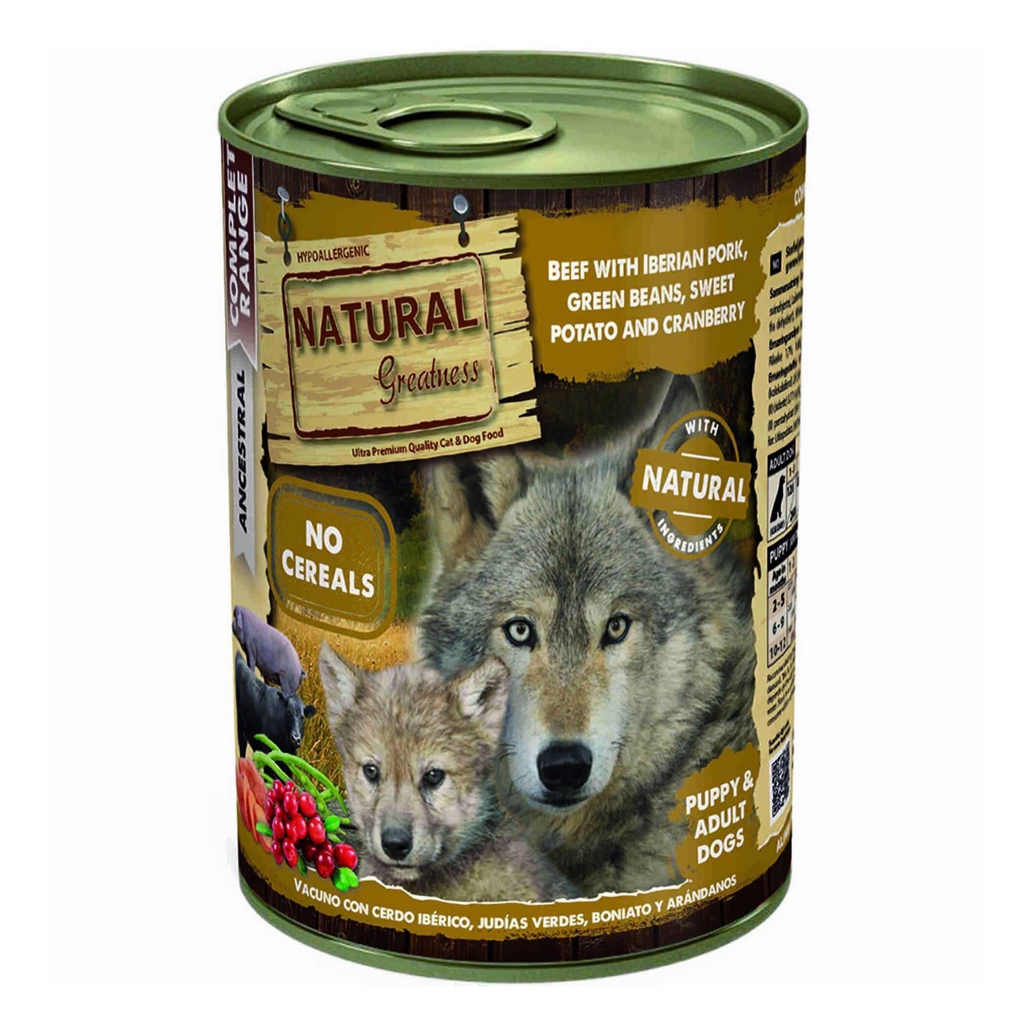 Comida Húmida para Cão Adulto Vaca e Porco Natural Greatness