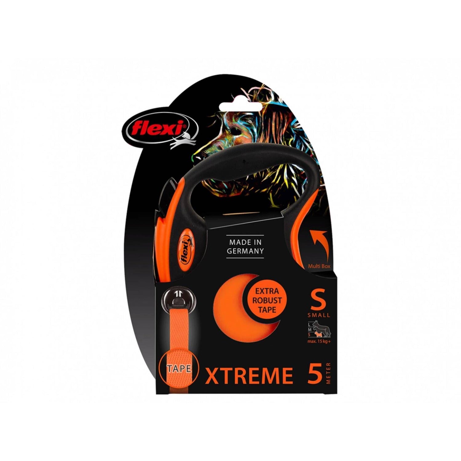Trela para Cão Xtreme Laranja Flexi