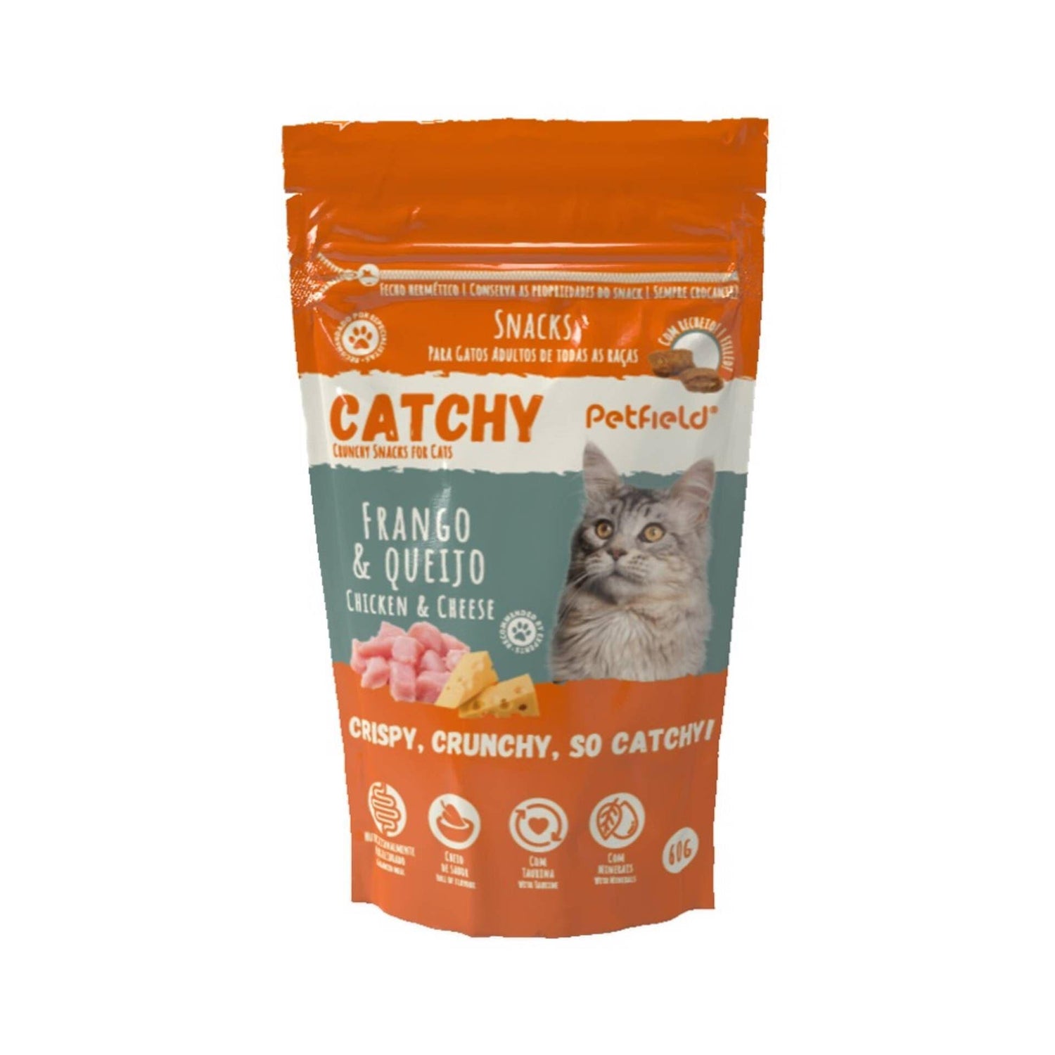Snack para Gato Catchy Frango E Queijo Petfield