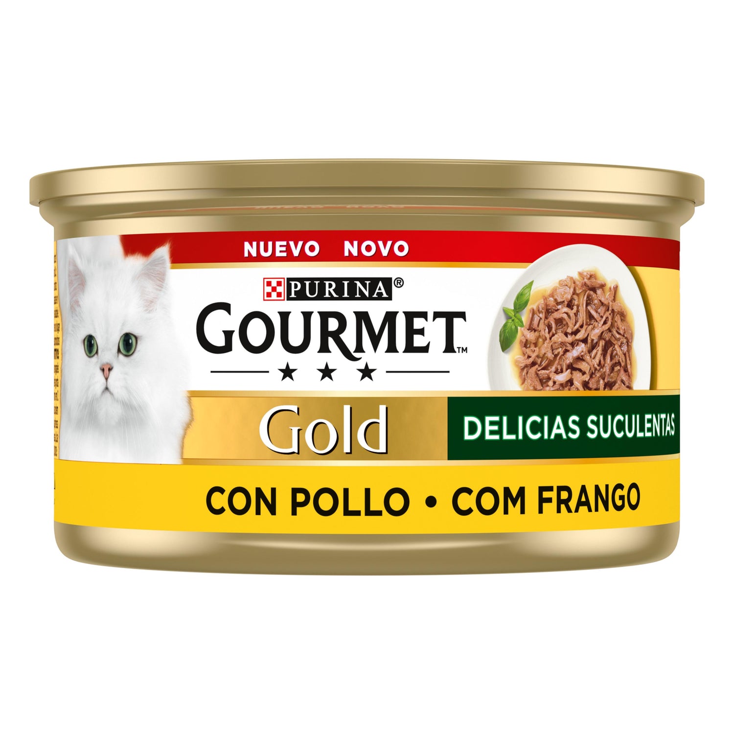 Comida Húmida para Gato Adulto Delícias Suculentas Frango Purina Gourmet Gold