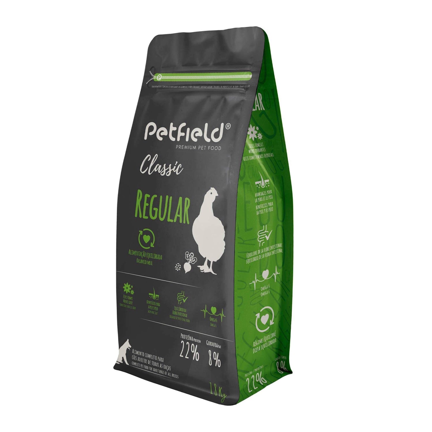 Ração para Cão Adulto Classic Regular Petfield