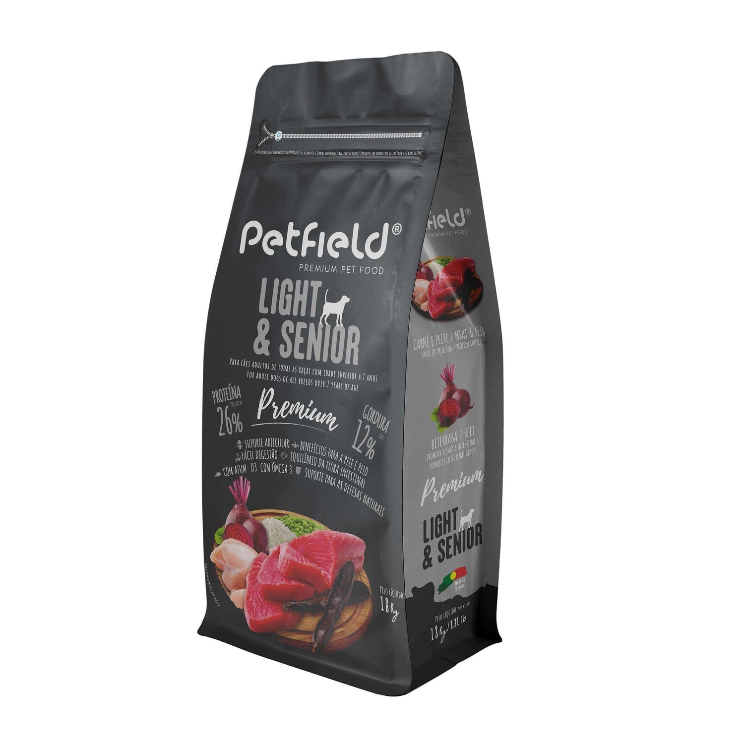 Ração para Cão Sénior Premium Light Petfield