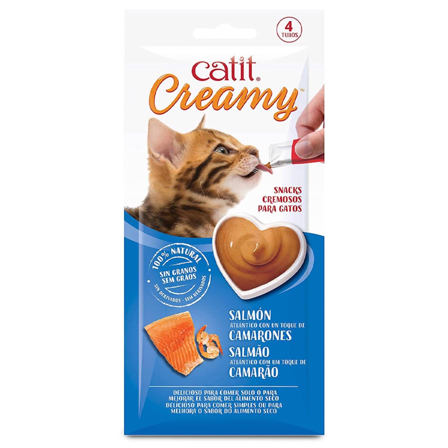 Puré para Gato Salmão E Gambas Creamy Catit