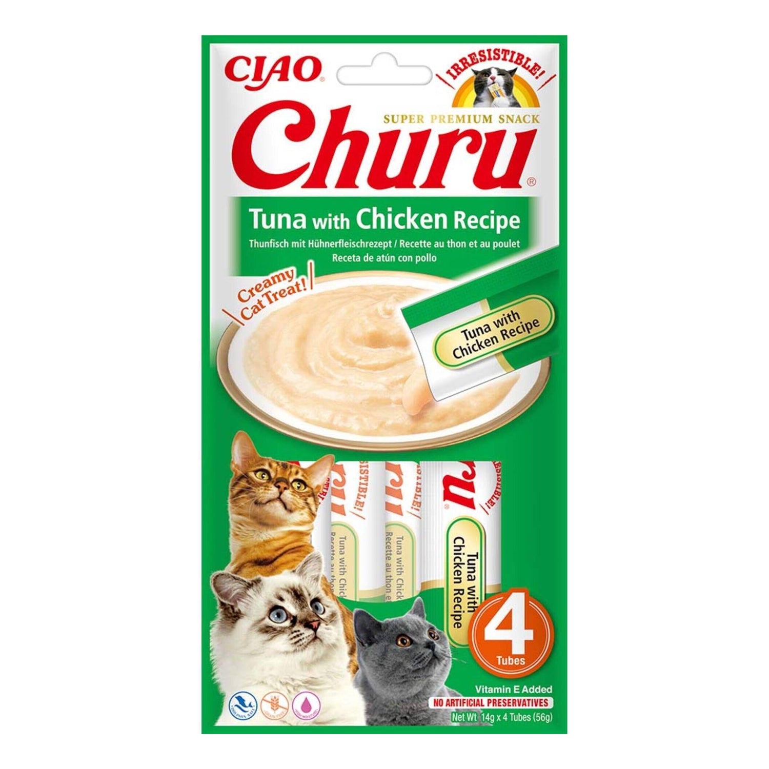 Puré para Gato Atum com Frango Churu