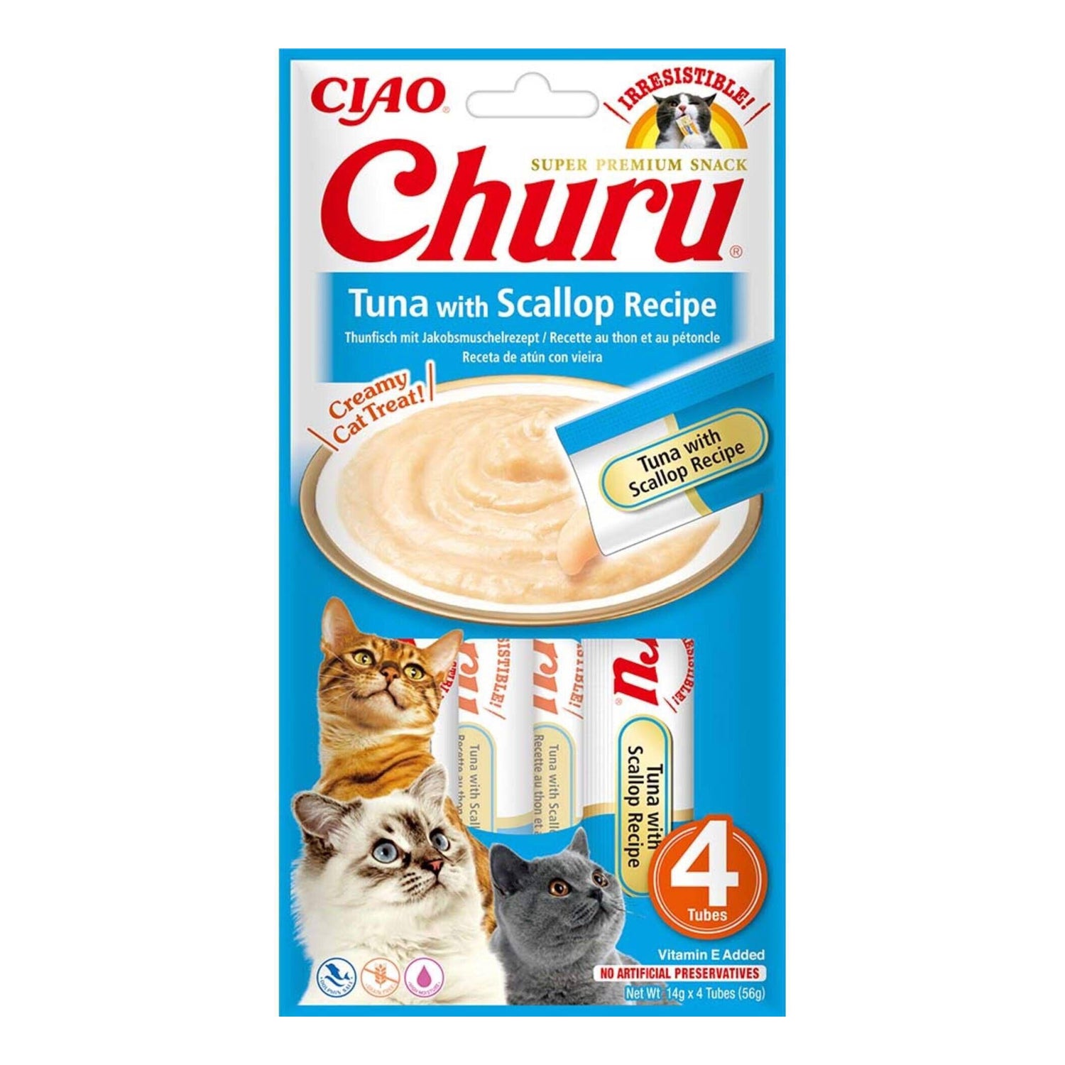 Puré para Gato Atum com Vieira Churu