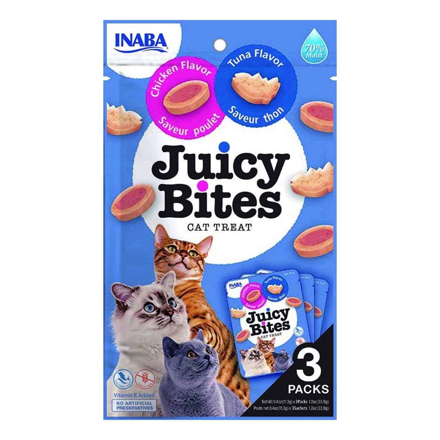 Snack para Gato Juicy Bites Frango e Atum Churu