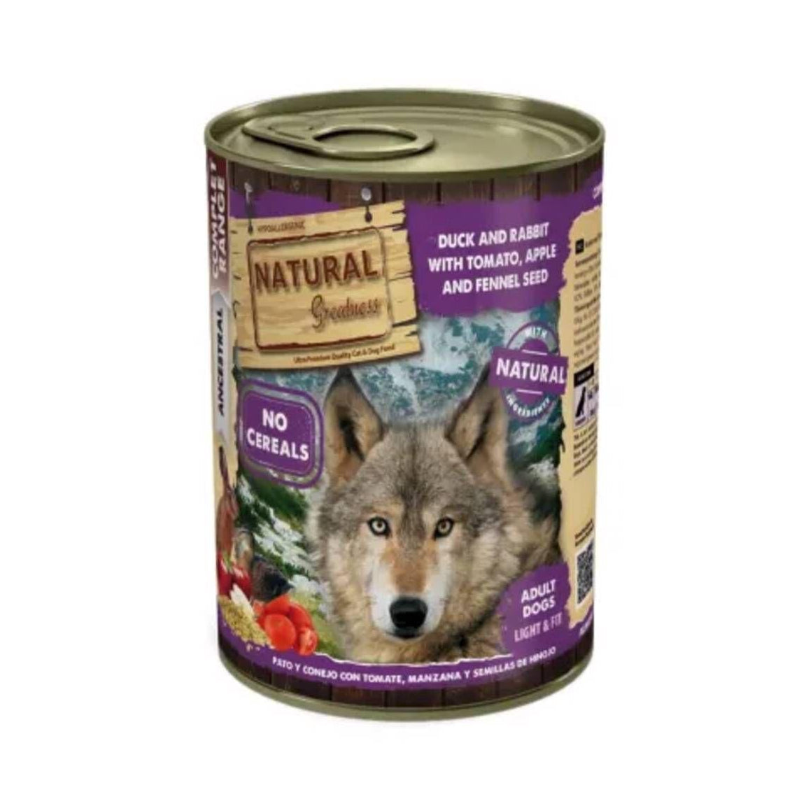 Comida Húmida para Cão Coelho e Pato Natural Greatness