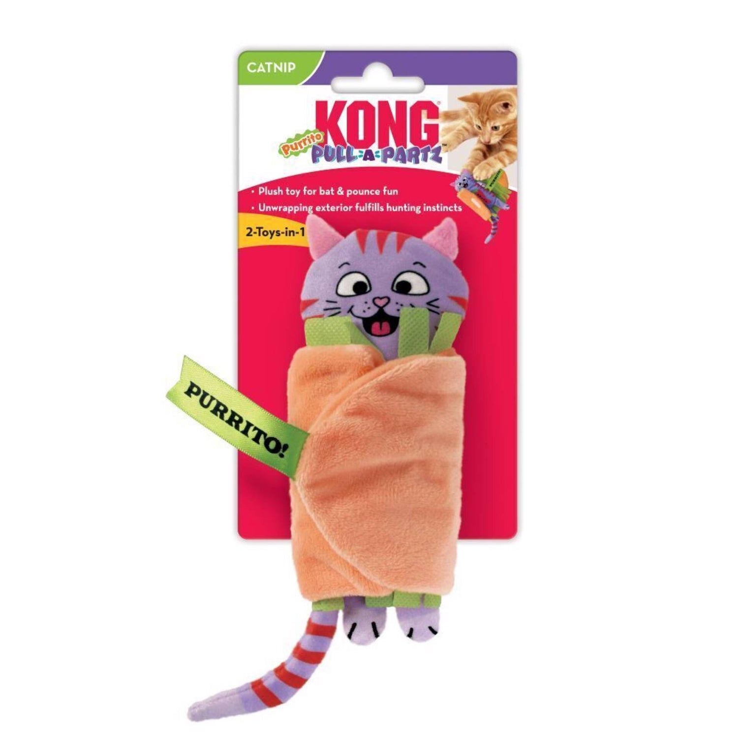 Brinquedo para Gato Pull-A-Partz Purrito Kong