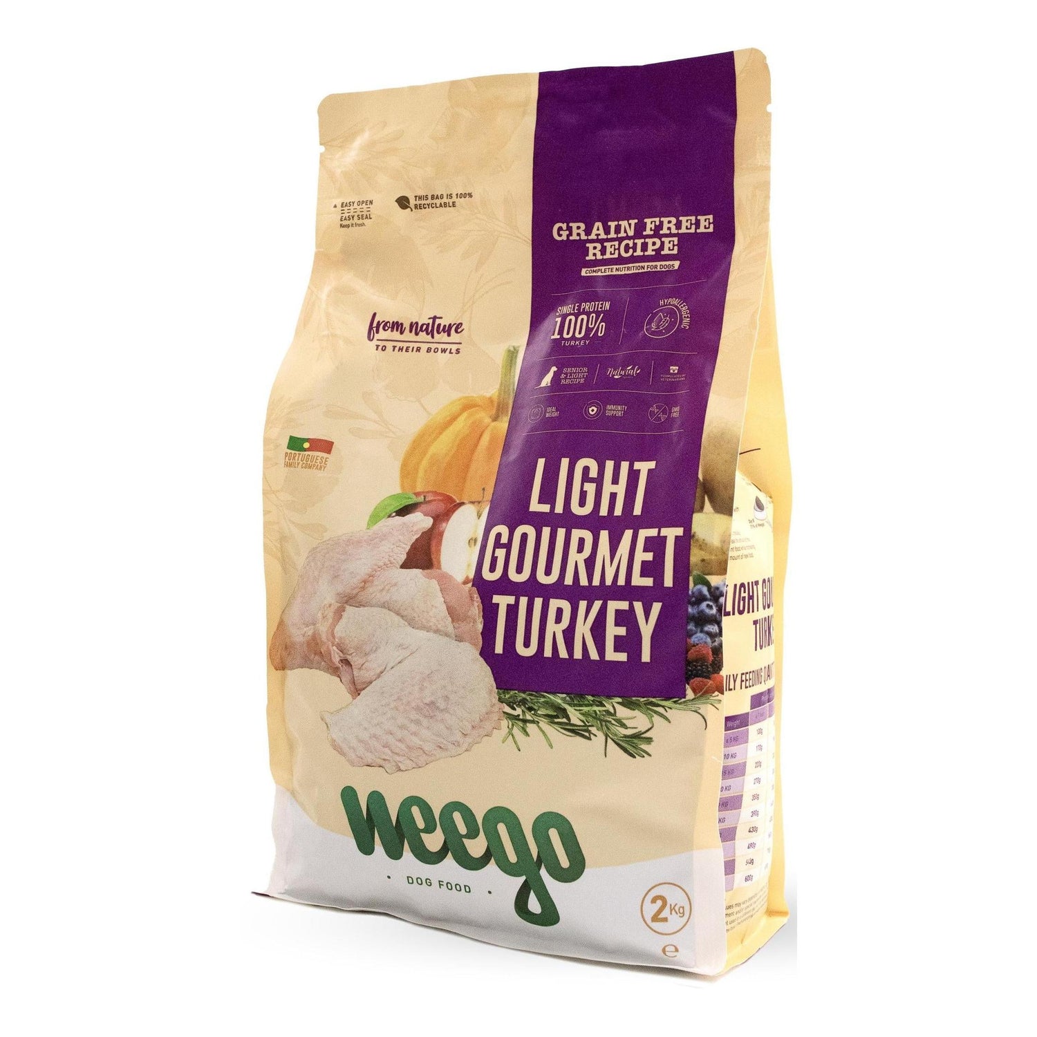 Ração para Cão Sénior Peru Grain Free Weego