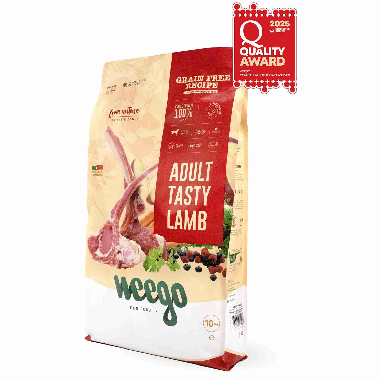 Ração para Cão Adulto Borrego Grain Free Weego