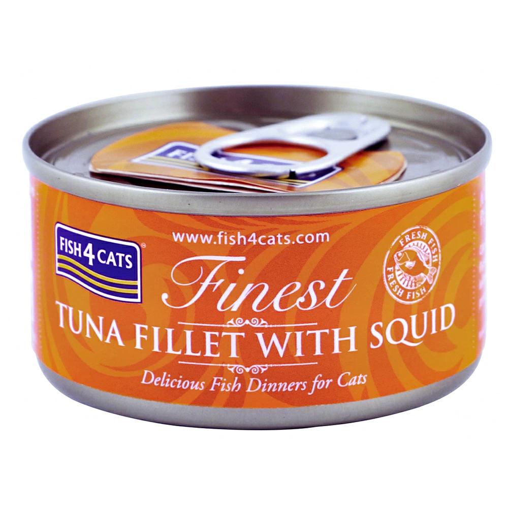 Pack Comida Húmida para Gato Filete de Atum Com Lula Fish4Cats