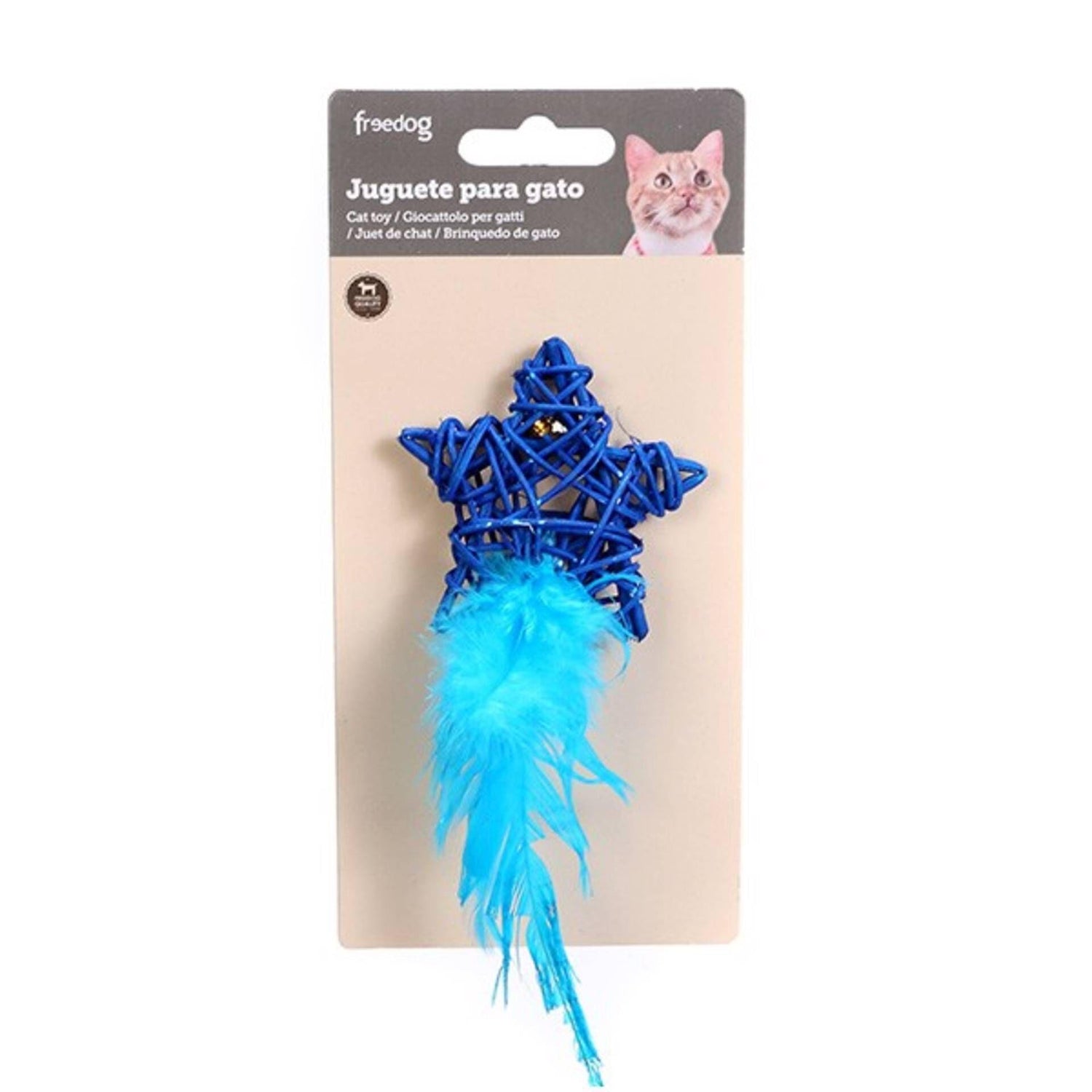 Brinquedo para Gato Estrela Com Plumas Freecat