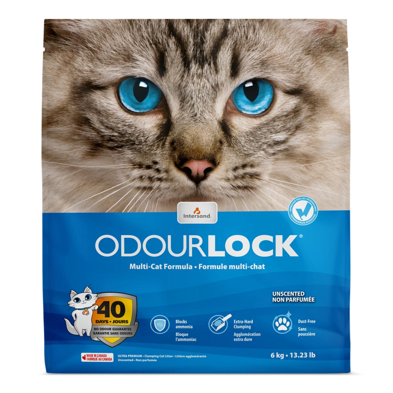 Areia Aglomerante Natural Odourlock 6 kg