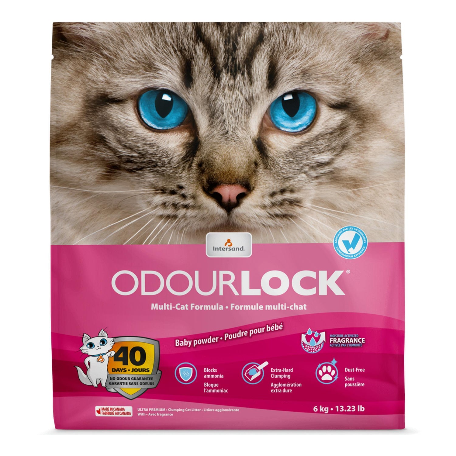 Areia Aglomerante Talco Odourlock 6 kg