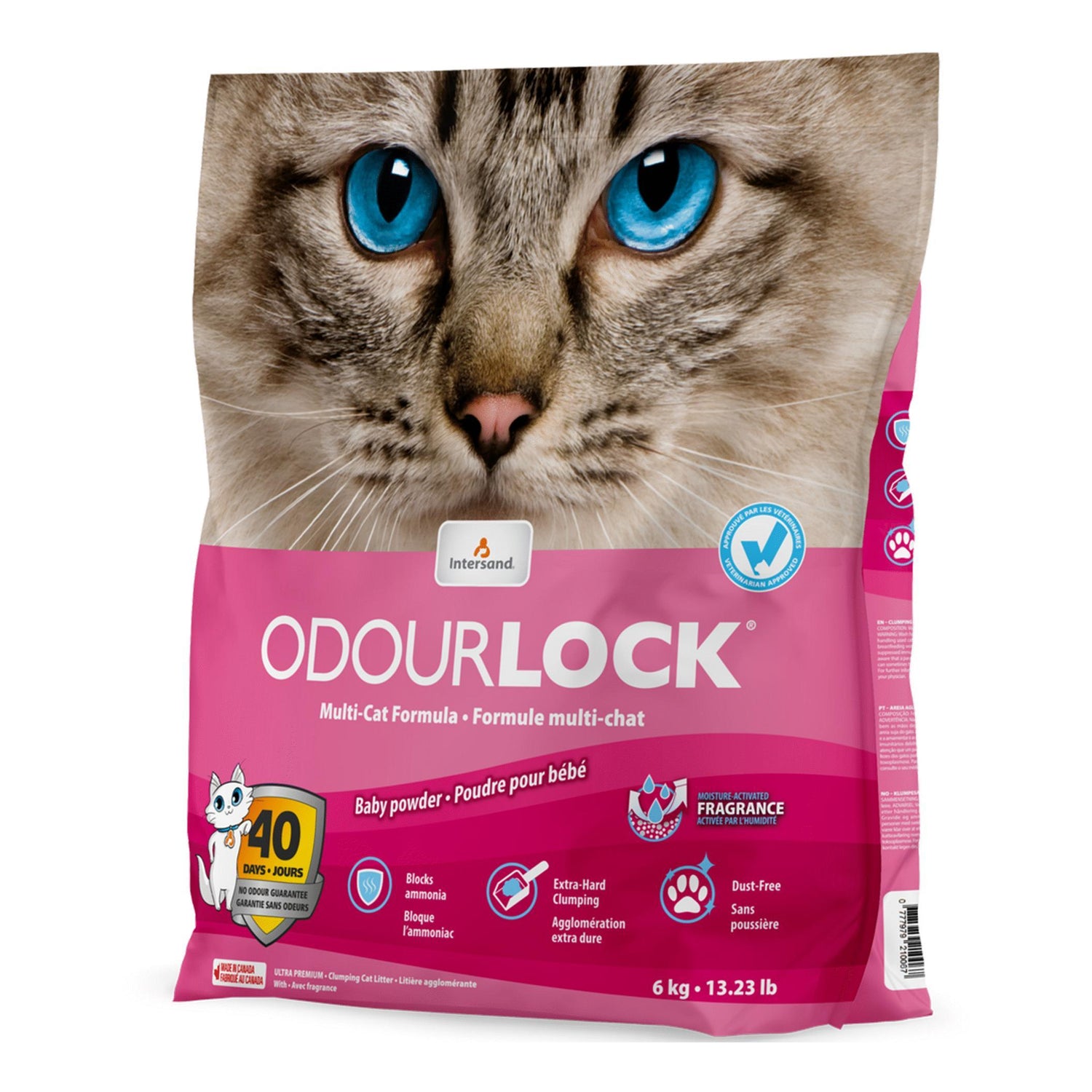 Areia Aglomerante Talco Odourlock 6 kg