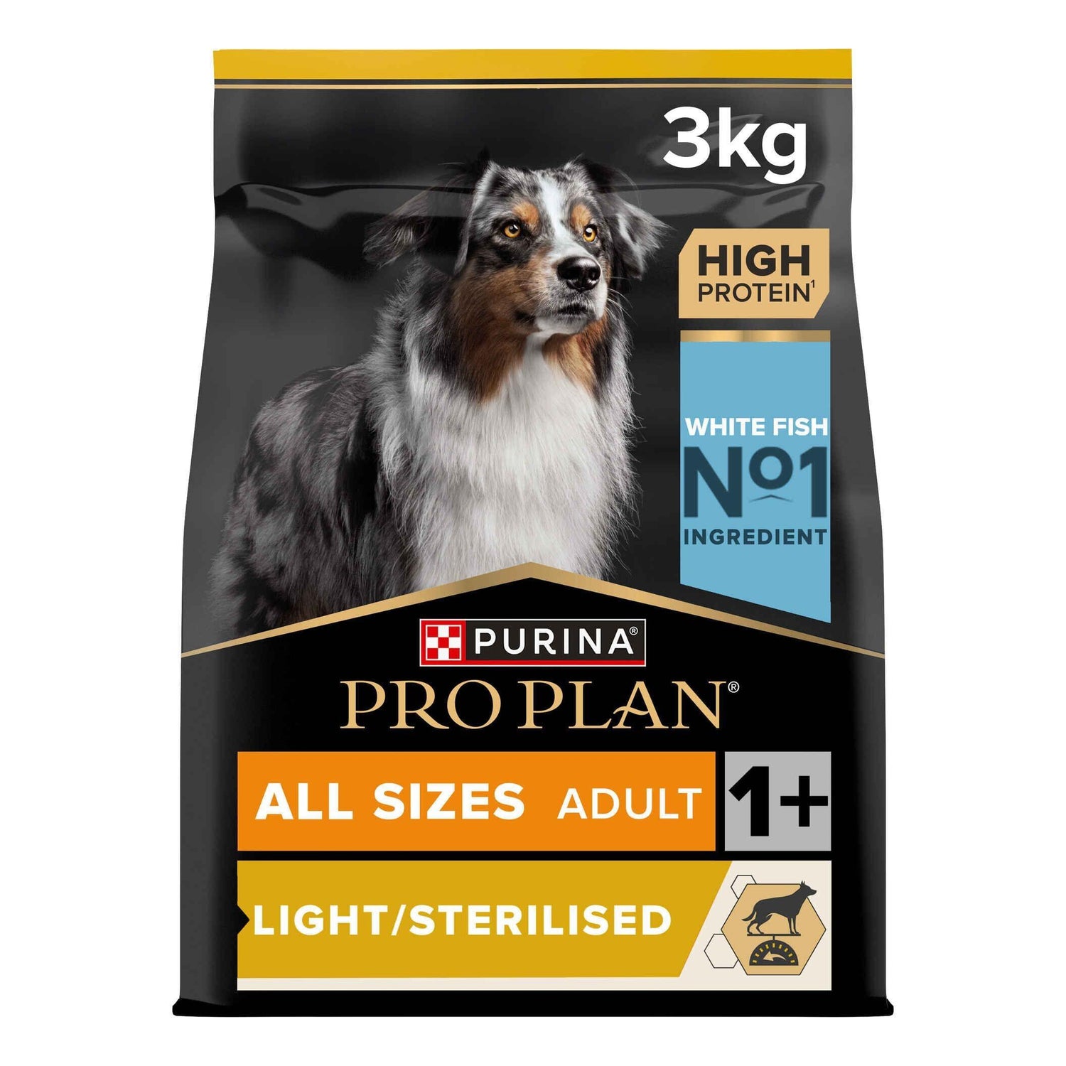 Ração para Cão Ligh/Esterilizado Peixe Branco Purina Pro Plan