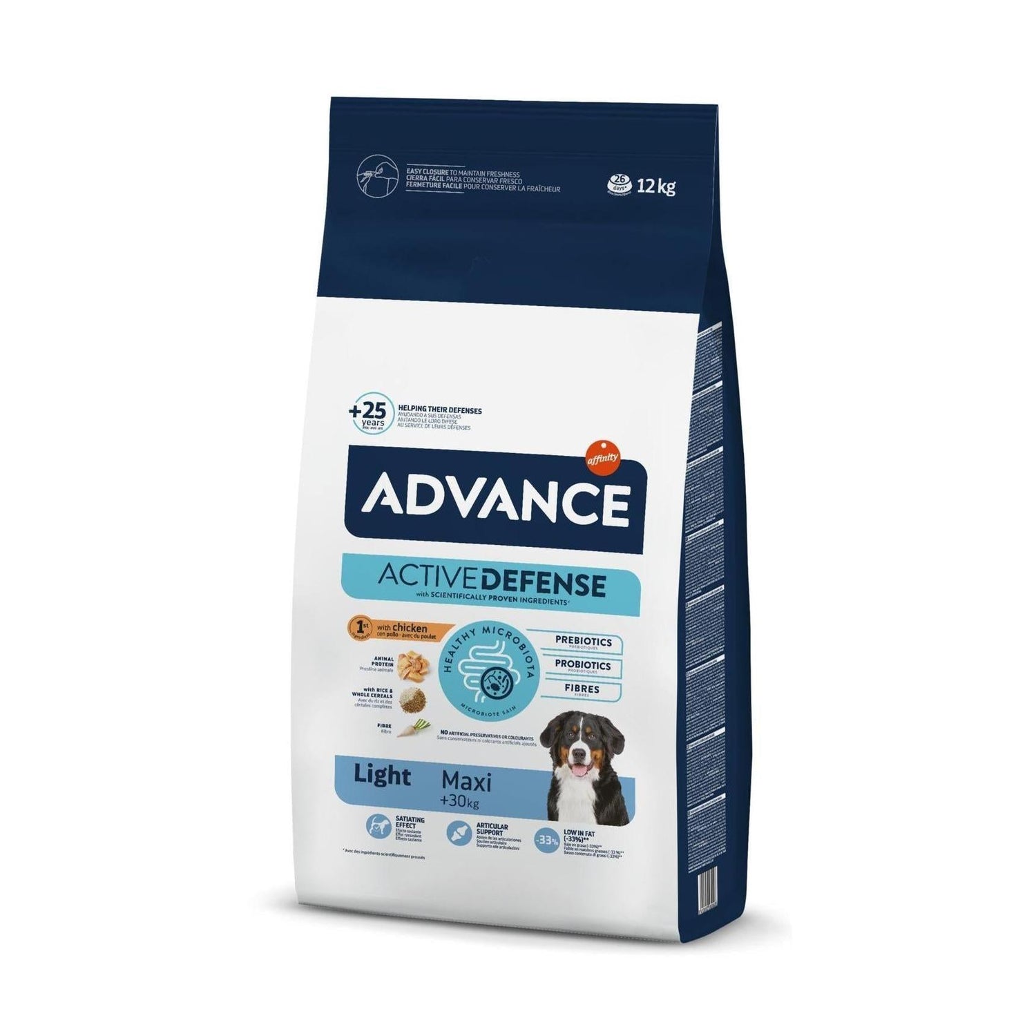Ração para Cão Adulto Maxi Light Frango e Arroz Affinity Advance