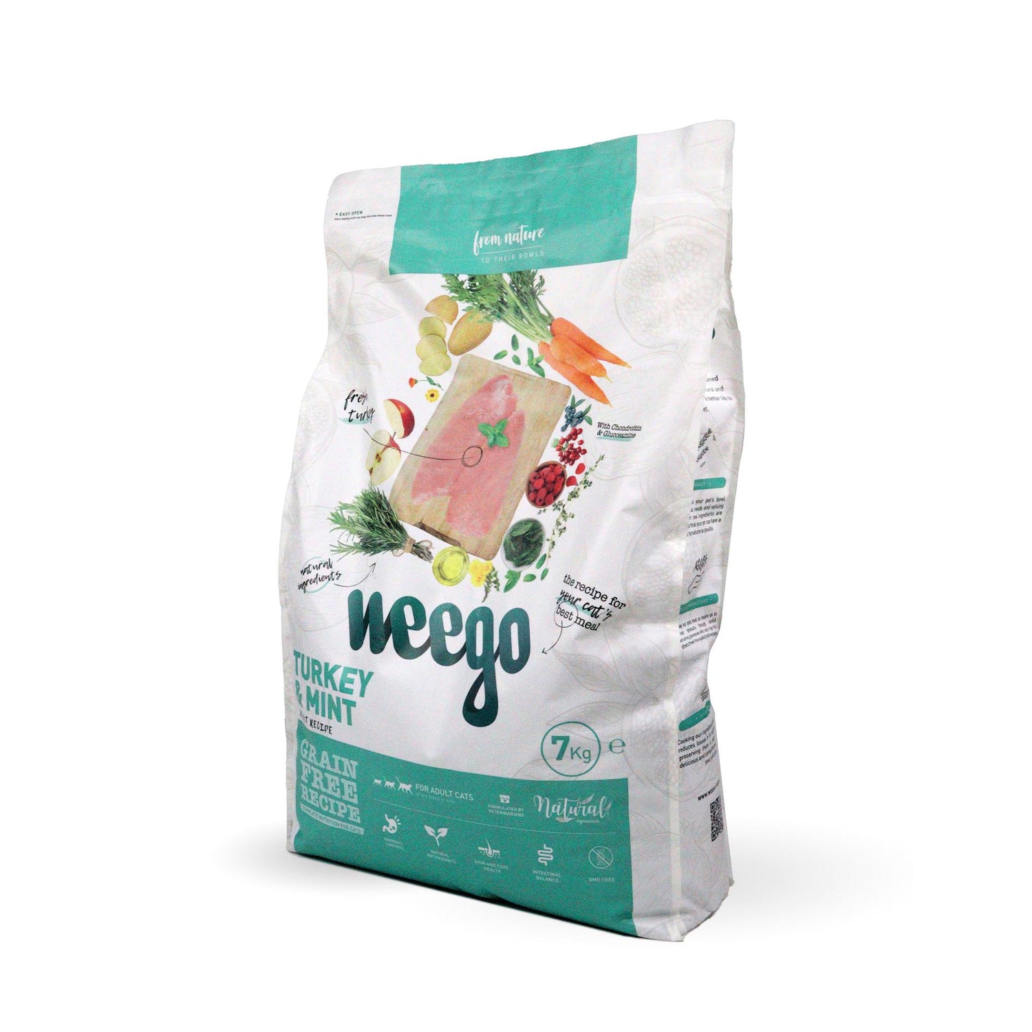 Ração para Gato Peru e Menta Verde Weego