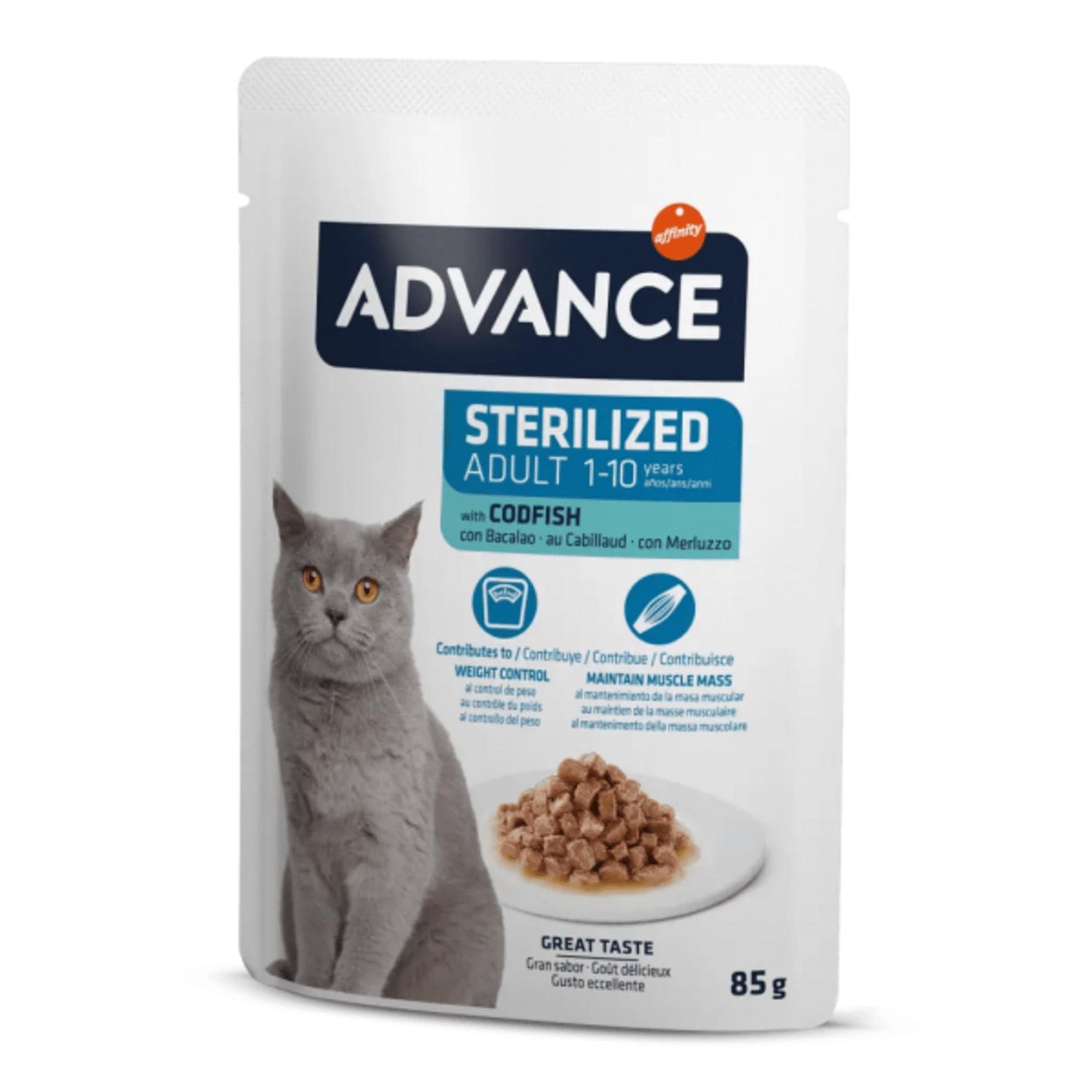 Comida Húmida para Gato Adulto Esterilizado Bacalhau Affinity Advance