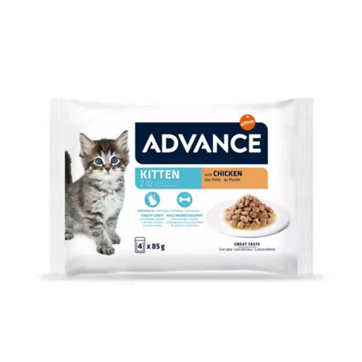 Comida Húmida para Gato Júnior Frango Multipack Affinity Advance
