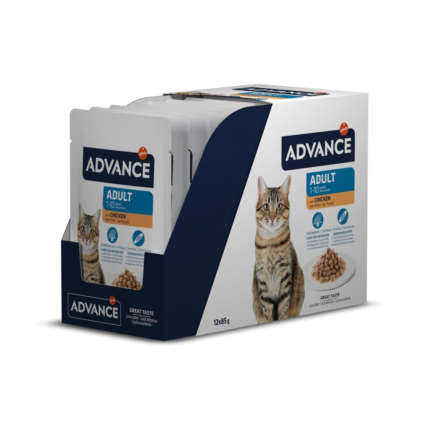 Pack Comida Húmida para Gato Adulto Frango Saquetas Affinity Advance