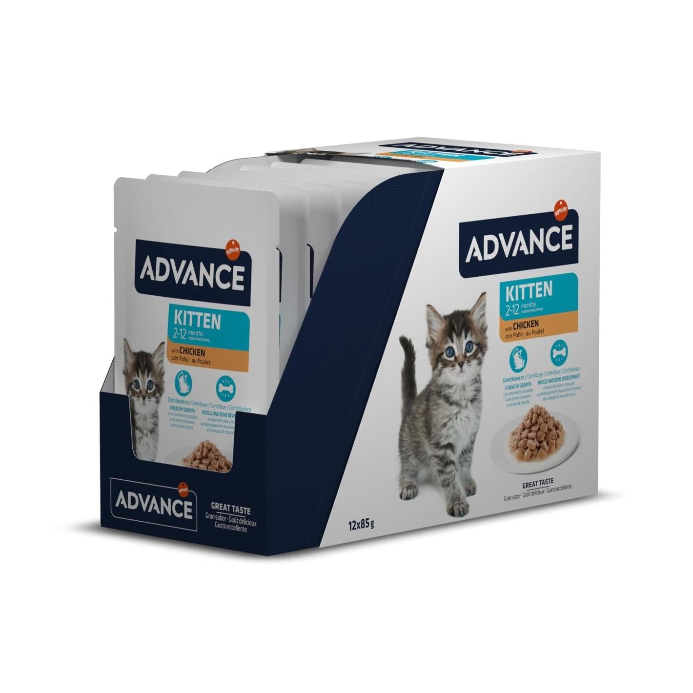Pack Comida Húmida para Gato Júnior Frango Saquetas Affinity Advance