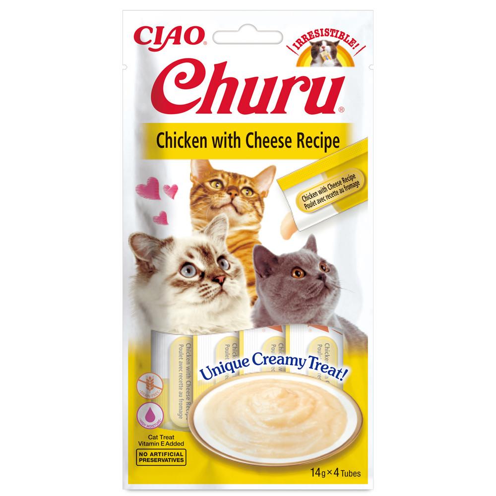 Puré para Gato Frango e Queijo Churu