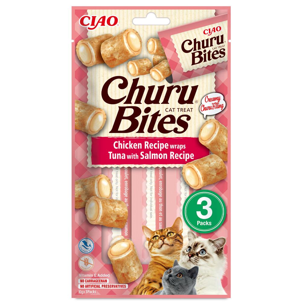 Snack para Gato Bites Atum e Salmão Churu