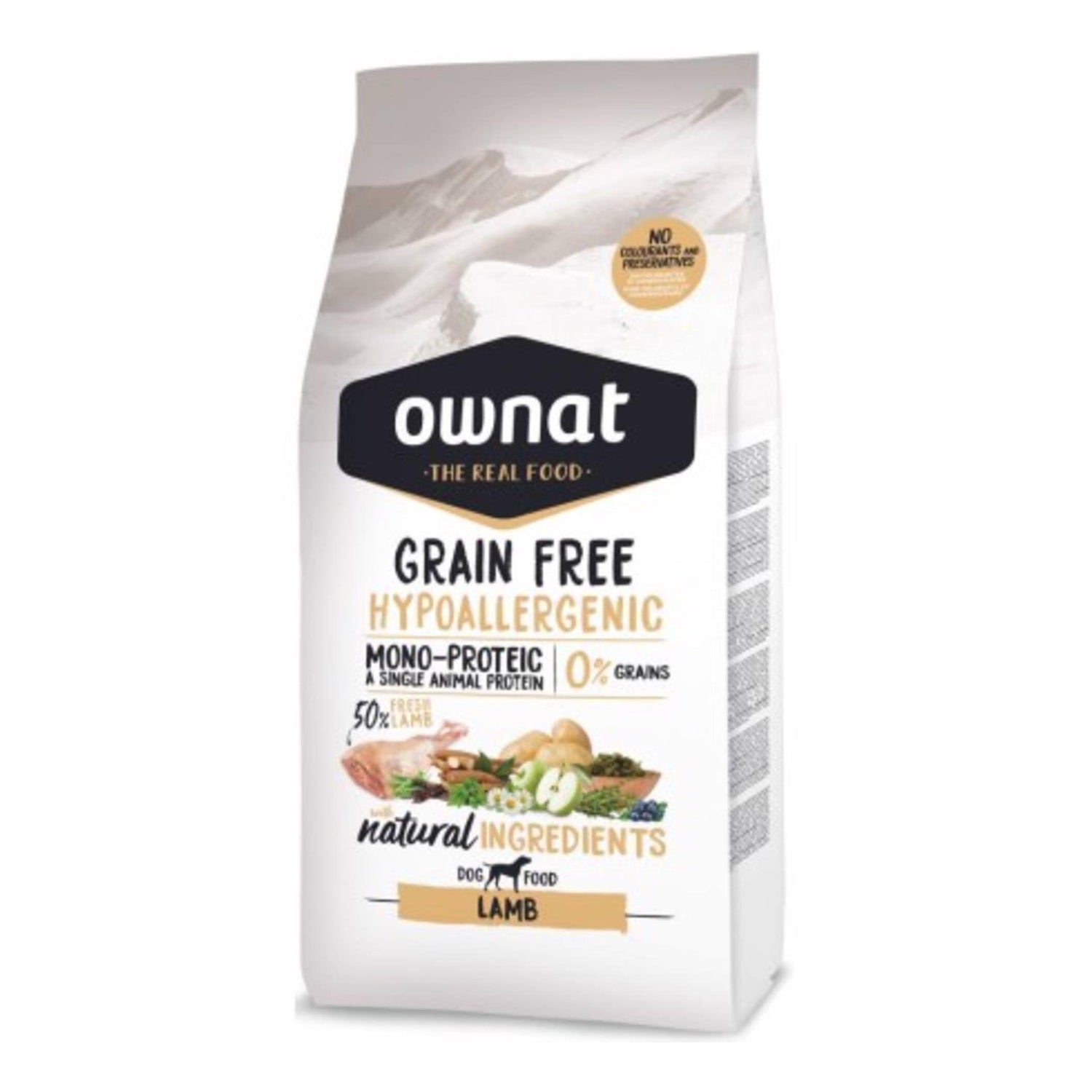 Ração para Cão Hypoallergenic Grain Free Cordeiro Ownat