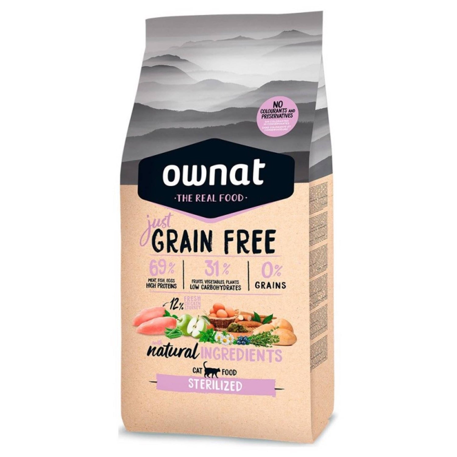 Ração para Gato Just Grain Free Esterilizado Ownat