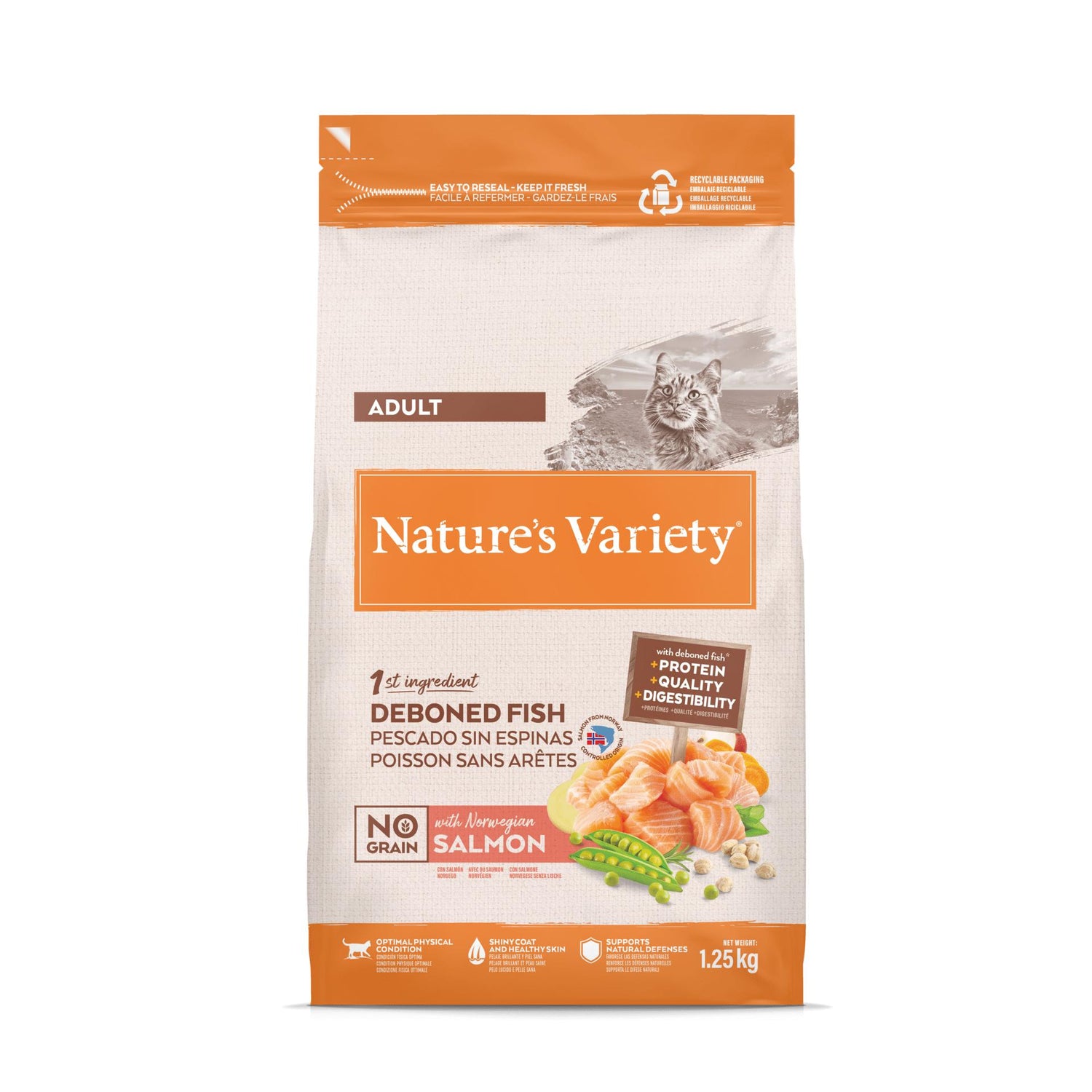 Ração para Gato Adulto Sem Cereais Salmão Nature'S Variety